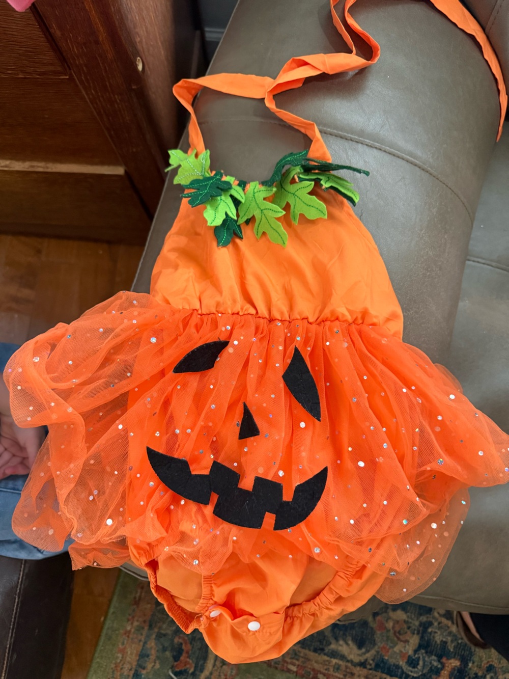 Orange Pumpkin Tutu Costume Dress for Kids